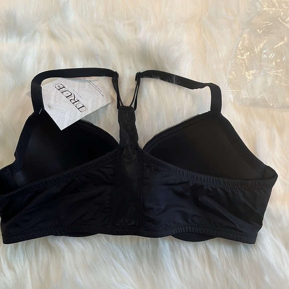 NWT True & Co. 36C Black Mesh Merced T-Back Underwire Bra - Picture 7 of 12